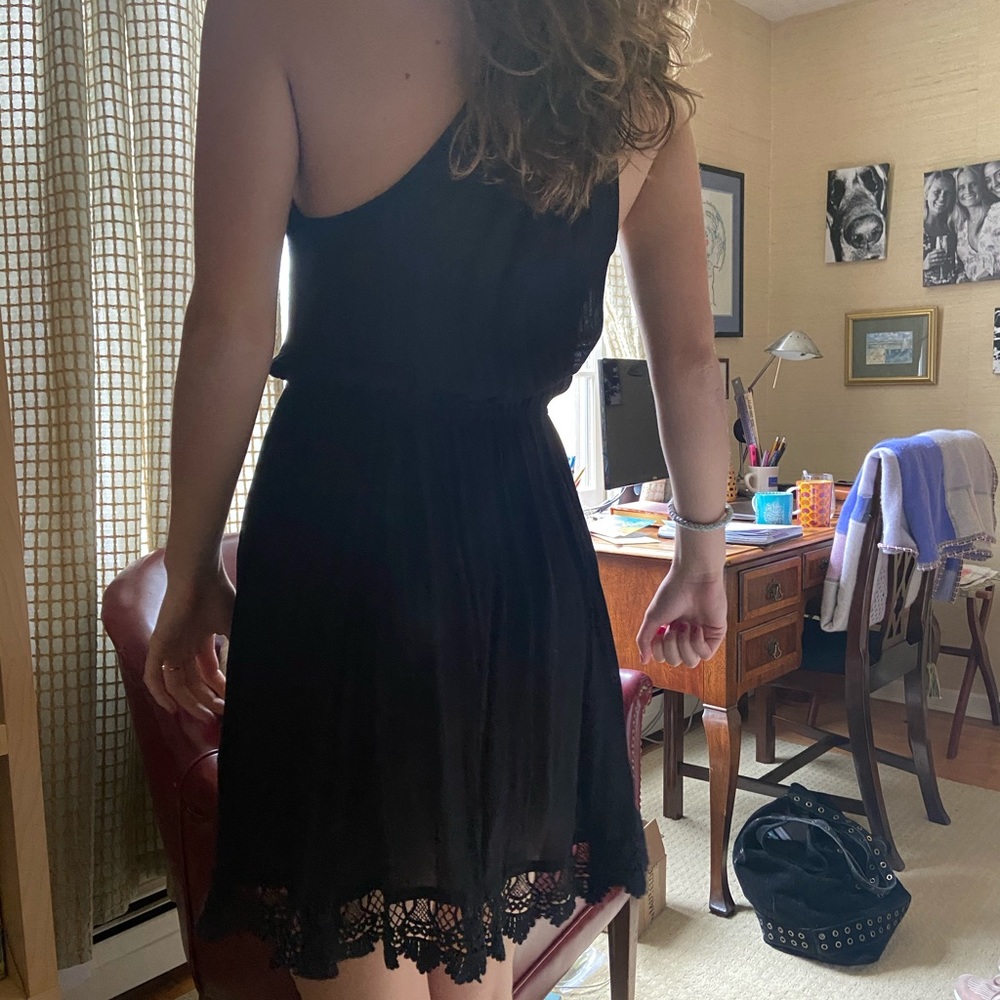 Lace mini dress with lace detailing